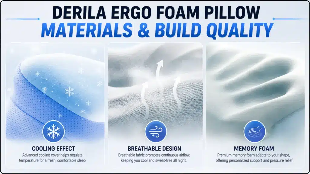Derila Ergo Memory Foam Pillow Reviews-Here's What Surprised Me 5 Derila Ergo Foam Pillow Materials & Build Quality