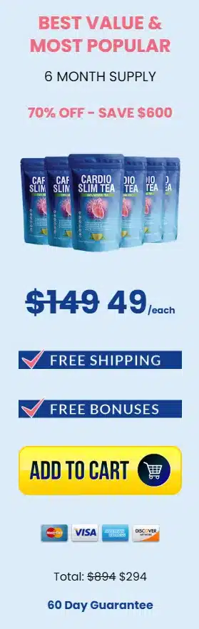 Cardio Slim Tea Review: cardio slim tea 6 month supply
